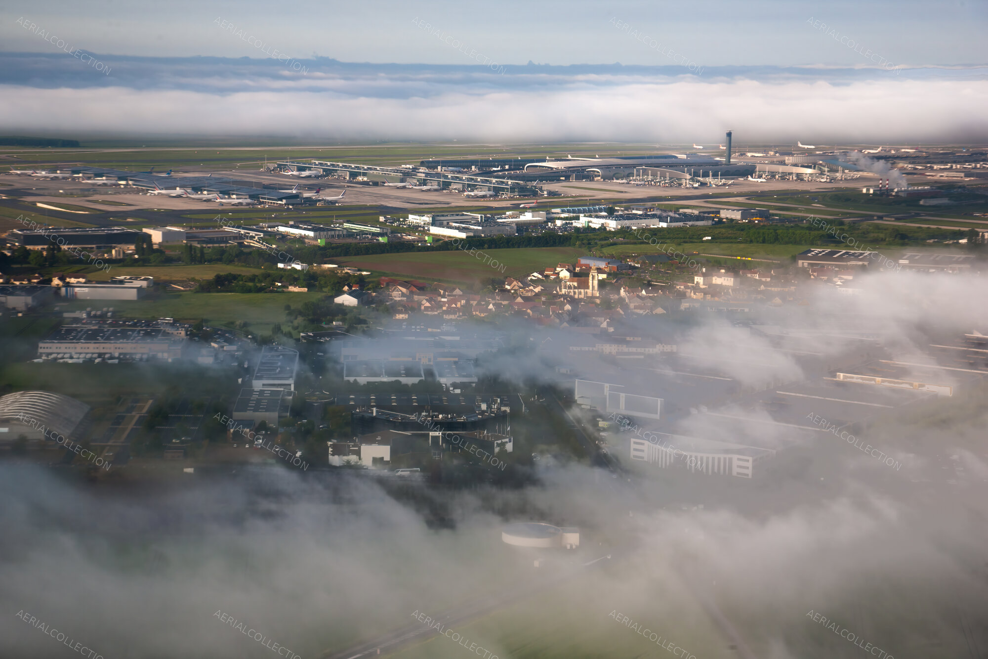 Atterrissage à Roissy CDG le matin