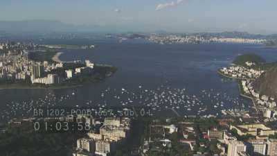 Trafic maritime dans la baie de Rio