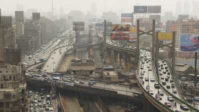 Le Caire - Voie express et quartier nord de la gare Ramses