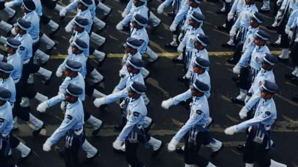 Défilé militaire pour le 65ème Jour de la République Indienne