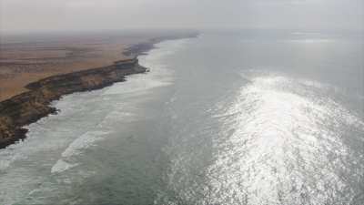 Falaises sur l'Atlantique au sud du Maroc